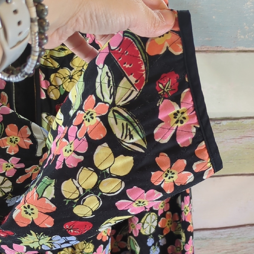 Requirements Black Multicolor Floral Women's Blazer - Picture 4 of 7